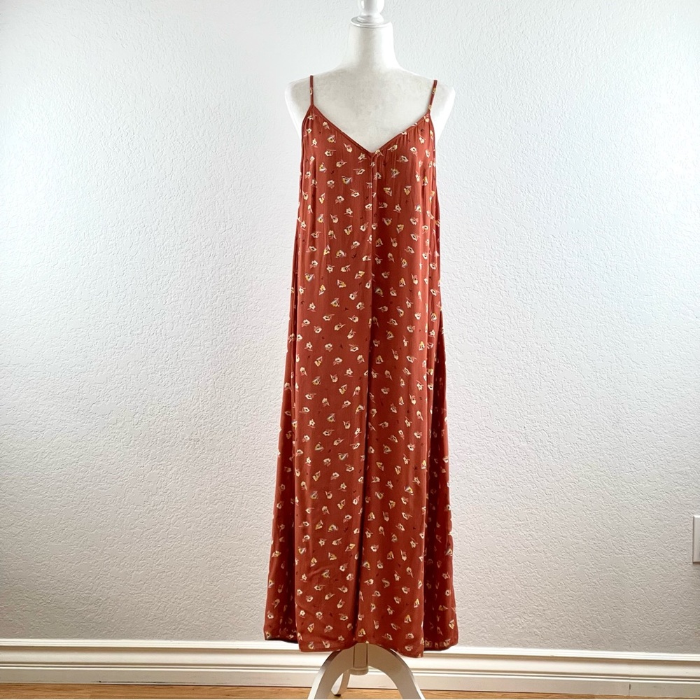 Billabong Ditsy Floral Sleeveless Wide Leg Jumpsuit Size Small